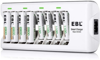 EBL - Rechargeable Battery Charger 8 Slots 1