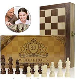 Wooden chess set 3 in 1 23