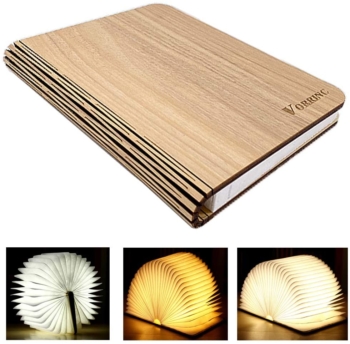 VORRINC - Wooden LED lamp book 55