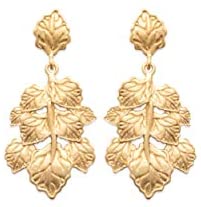 Gold plated women's dangling earrings 105