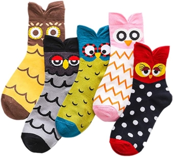 Funny owl socks 5 pairs - Meokey 31