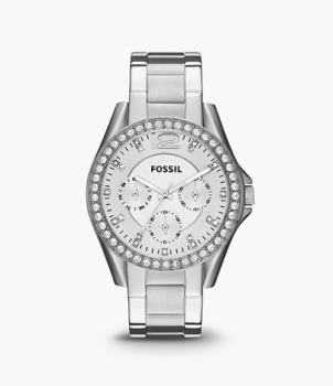 Fossil - Riley multifunction stainless steel watch 32