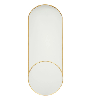 Absolument maison - Miroir haut ovale Royale laiton doré Ø60 cm 67
