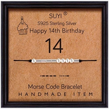 Suyi Morse Code Bracelet Birthday Gifts 40