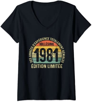 V-Neck T-Shirt Vintage 1981 Limited Edition 4
