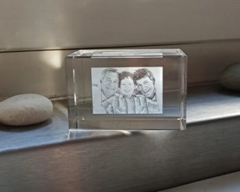 Photo engraved glass paper press 12