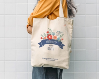 Customized tote bag - Mamie fleurie 1