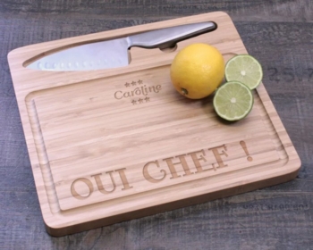 Engraved cutting board and knife 3