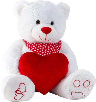 Giant white teddy bear with heart - Lifestyle & More 17
