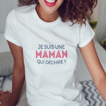 Customizable White T-shirt for Women - 'Je déchire' Collection 48
