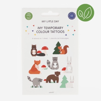 1 sheet of tattoos animals of the forest 44