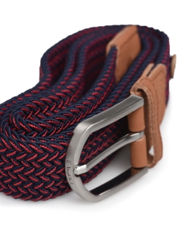 Faguo two-tone nylon belt burgundy 5