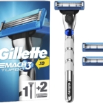 Gillette Men's Razor Mach3 Turbo + 2 Refill Blades 9