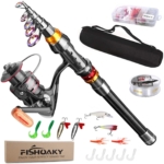 Fishoaky lure rod with integrated reel 13