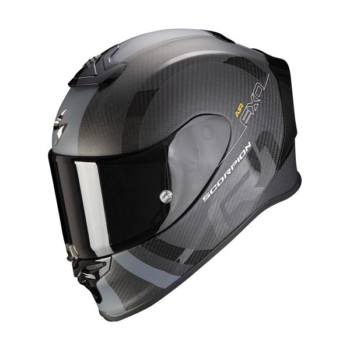 Scorpion Exo R1 Carbon Air MG Matt Black Silver Helmet 3